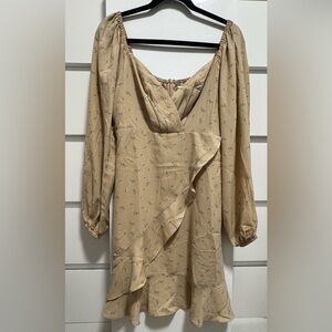 NEW And Now This Long Sleeve Ruffle Dress